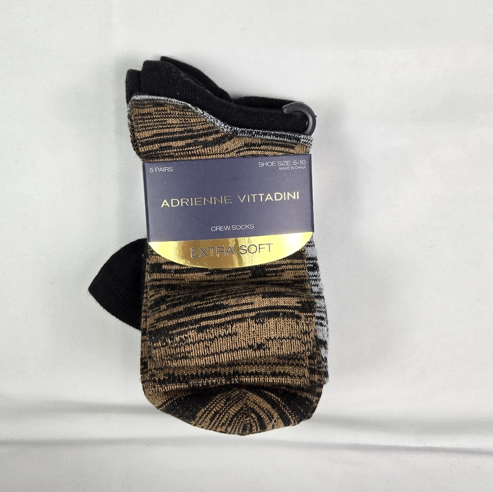 NWT Set Of 3 Adrienne Vittadini Crew Socks